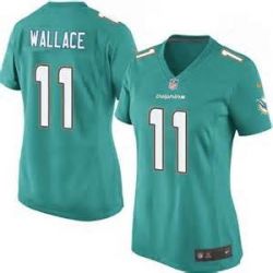 Cheap Mike Wallace Dolphins Women Jersey From China Green-NEW Game #11