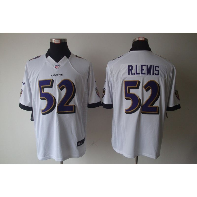 Cheap Ray Lewis Ravens Jersey #52 White From China Limited