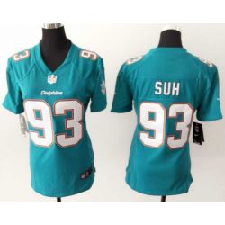 Cheap Ndamukong Suh Dolphins Women Jersey From China Green Game #93