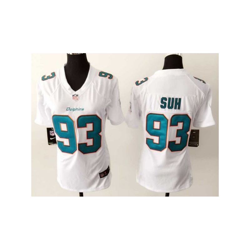 Cheap Ndamukong Suh Dolphins Women Jersey From China White Game #93