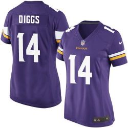 Cheap Stefon Diggs Vikings Women Jersey From China Purple Game #14