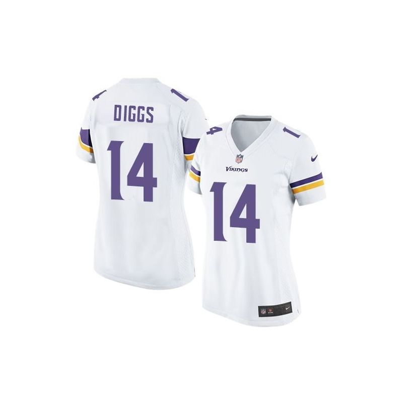 Cheap Stefon Diggs Vikings Women Jersey From China White Game #14