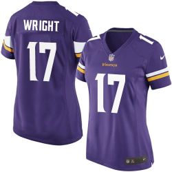 Cheap Jarius Wright Vikings Women Jersey From China Purple Game #17