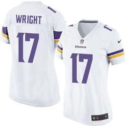 Cheap Jarius Wright Vikings Women Jersey From China White Game #17