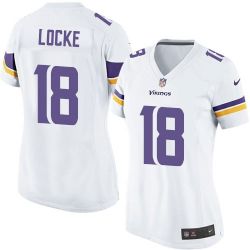 Cheap Jeff Locke Vikings Women Jersey From China White Game #18