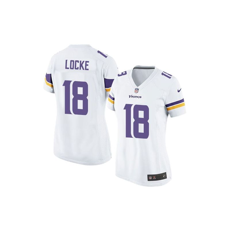 Cheap Jeff Locke Vikings Women Jersey From China White Game #18