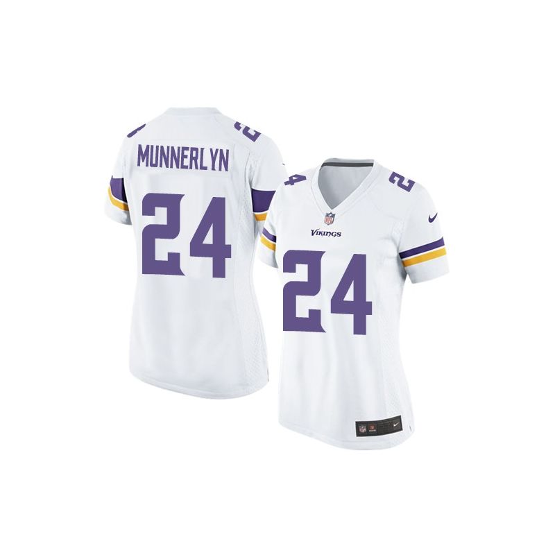 Cheap Captain Munnerlyn Vikings Women Jersey From China White Game #24