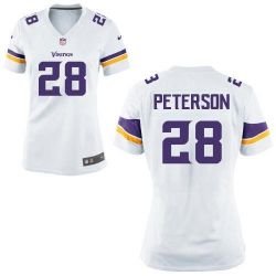 Cheap Adrian Peterson Vikings Women Jersey From China new-White Game #28