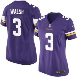 Cheap Blair Walsh Vikings Women Jersey From China Purple Game #3