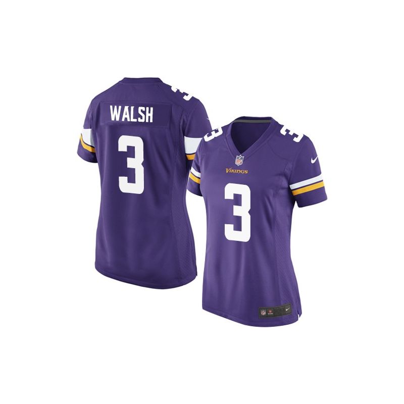 Cheap Blair Walsh Vikings Women Jersey From China Purple Game #3