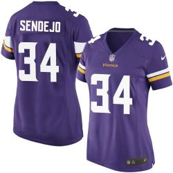 Cheap Andrew Sendejo Vikings Women Jersey From China Purple Game #34