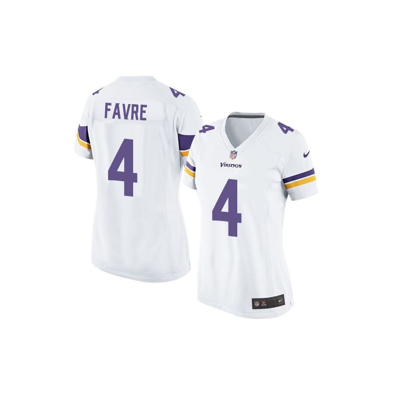 Cheap Brett Favre Vikings Women Jersey From China White Game #4