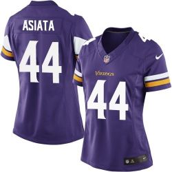 Cheap Matt Asiata Vikings Women Jersey From China Purple Game #44