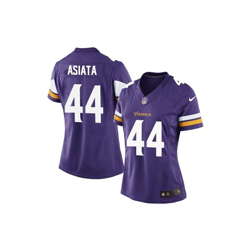 Cheap Matt Asiata Vikings Women Jersey From China Purple Game #44