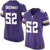 Cheap Chad Greenway Vikings Women Jersey From China Purple Game #52