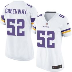 Cheap Chad Greenway Vikings Women Jersey From China White Game #52