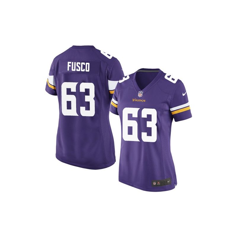 Cheap Brandon Fusco Vikings Women Jersey From China Purple Game #63