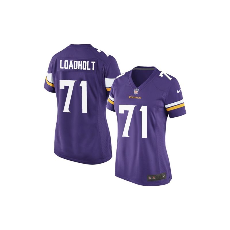 Cheap Phil Loadholt Vikings Women Jersey From China Purple Game #71