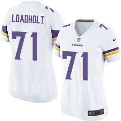 Cheap Phil Loadholt Vikings Women Jersey From China White Game #71