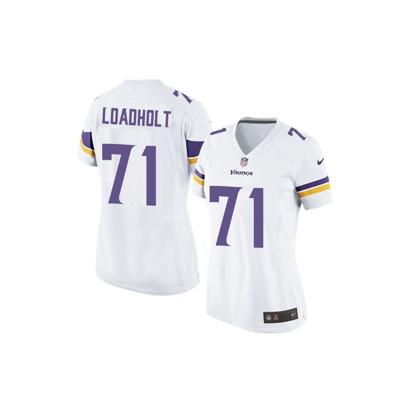 Cheap Phil Loadholt Vikings Women Jersey From China White Game #71
