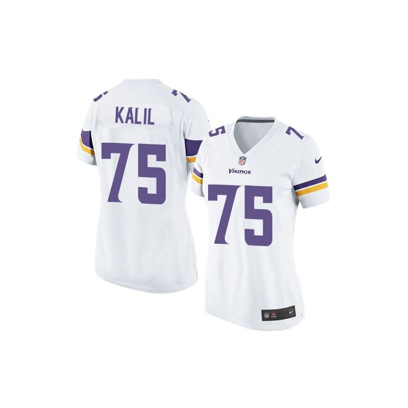 Cheap Matt Kalil Vikings Women Jersey From China White Game #75