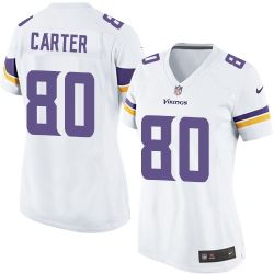 Cheap Cris Carter Vikings Women Jersey From China White Game #80