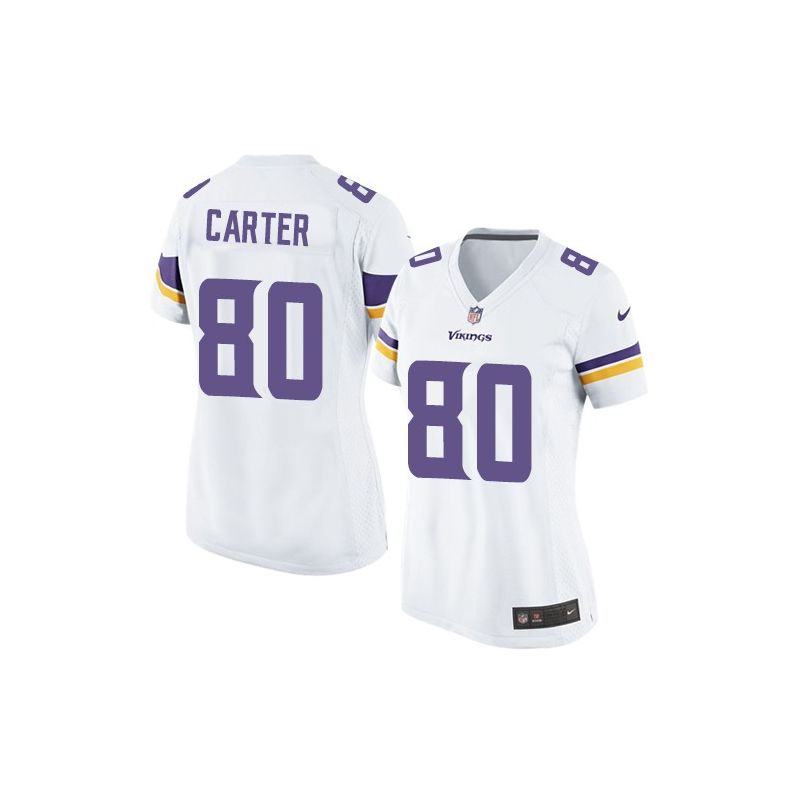Cheap Cris Carter Vikings Women Jersey From China White Game #80