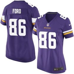 Cheap Chase Ford Vikings Women Jersey From China Purple Game #86