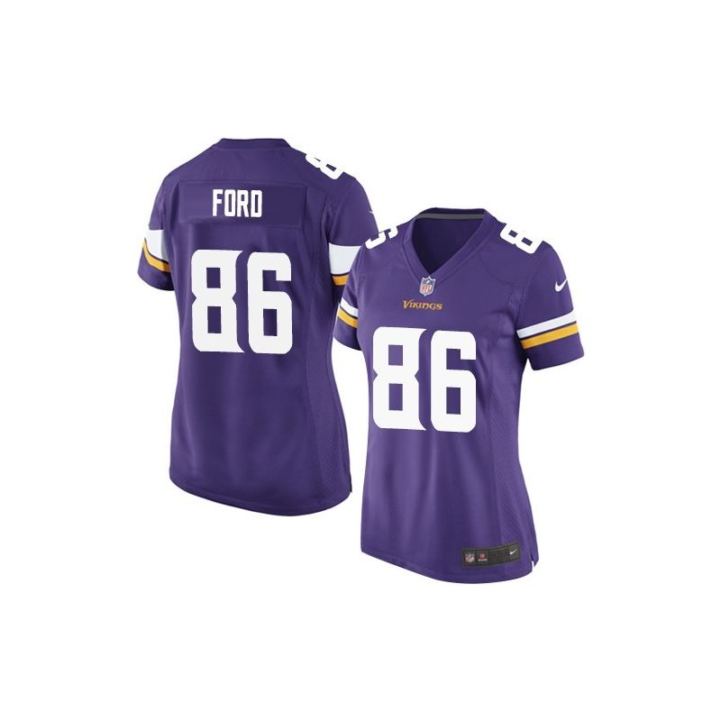 Cheap Chase Ford Vikings Women Jersey From China Purple Game #86