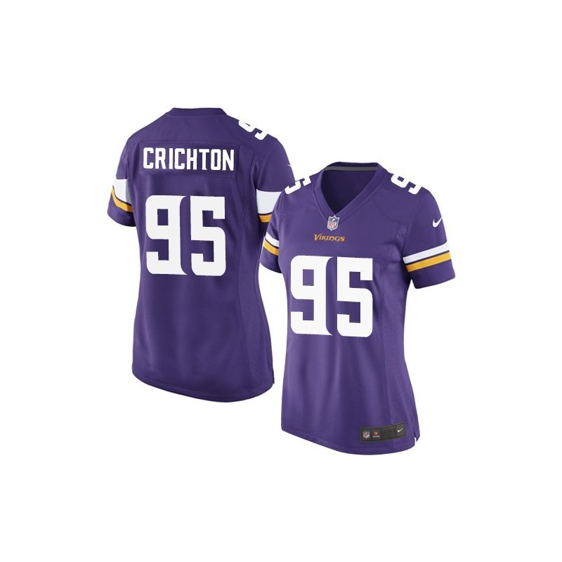 Cheap Scott Crichton Vikings Women Jersey From China Purple Game #95