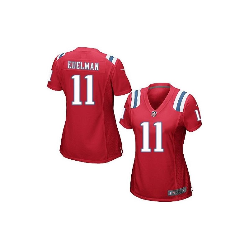 Cheap Julian Edelman Patriots Women Jersey From China Red Game #11