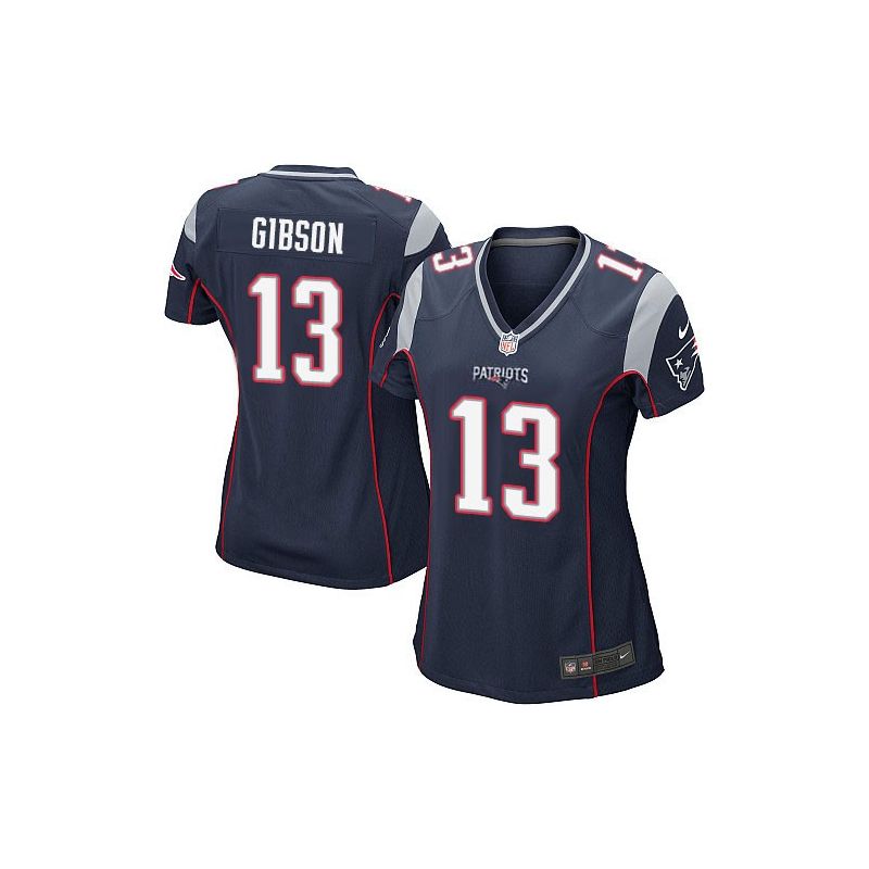 Cheap Brandon Gibson Patriots Women Jersey From China Blue Game #13