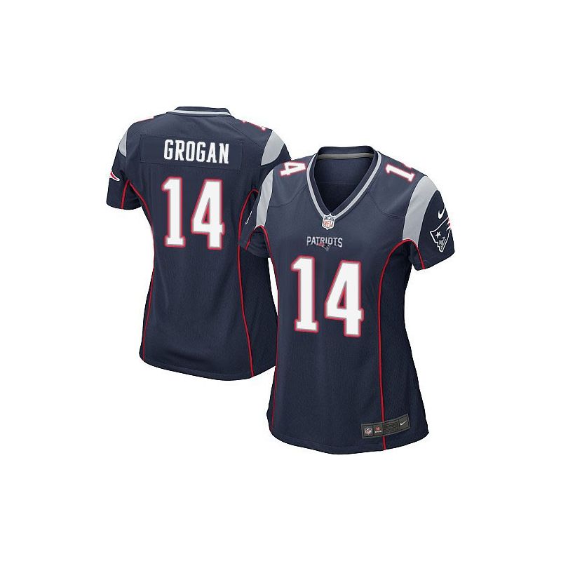 Cheap Steve Grogan Patriots Women Jersey From China Blue Game #14