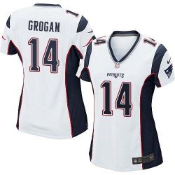 Cheap Steve Grogan Patriots Women Jersey From China White Game #14