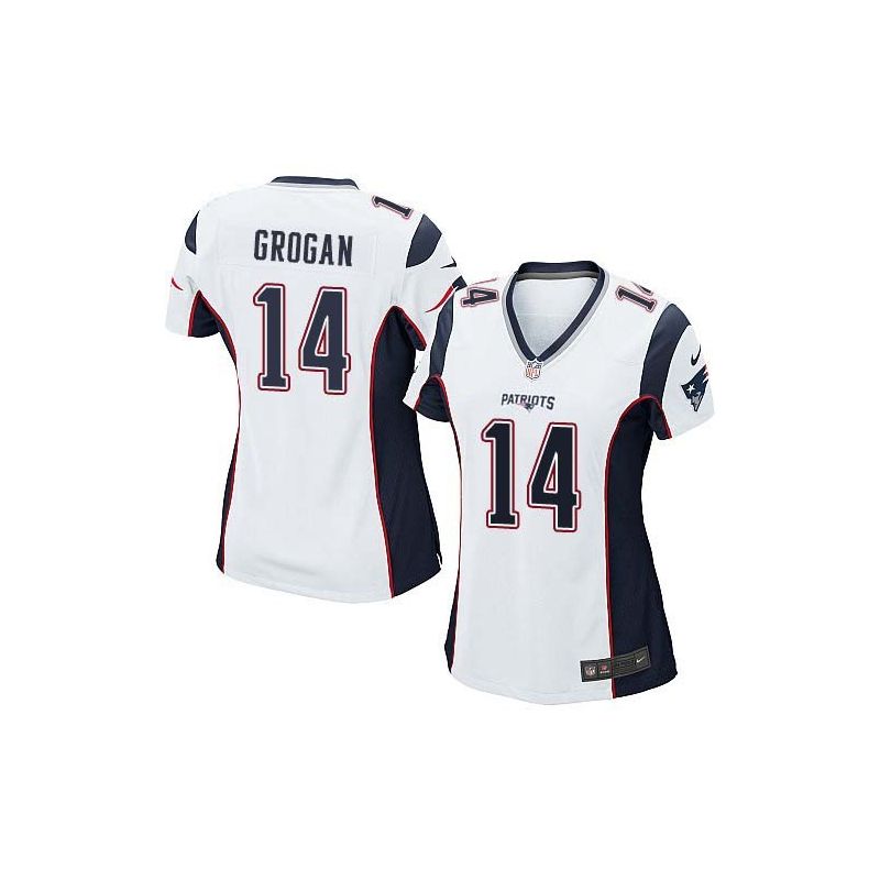 Cheap Steve Grogan Patriots Women Jersey From China White Game #14