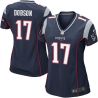 Cheap Aaron Dobson Patriots Women Jersey From China Blue Game #17