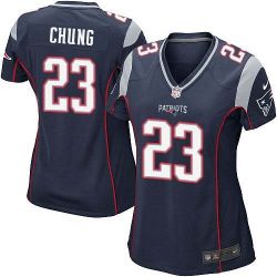 Cheap Patrick Chung Patriots Women Jersey From China Blue Game #23