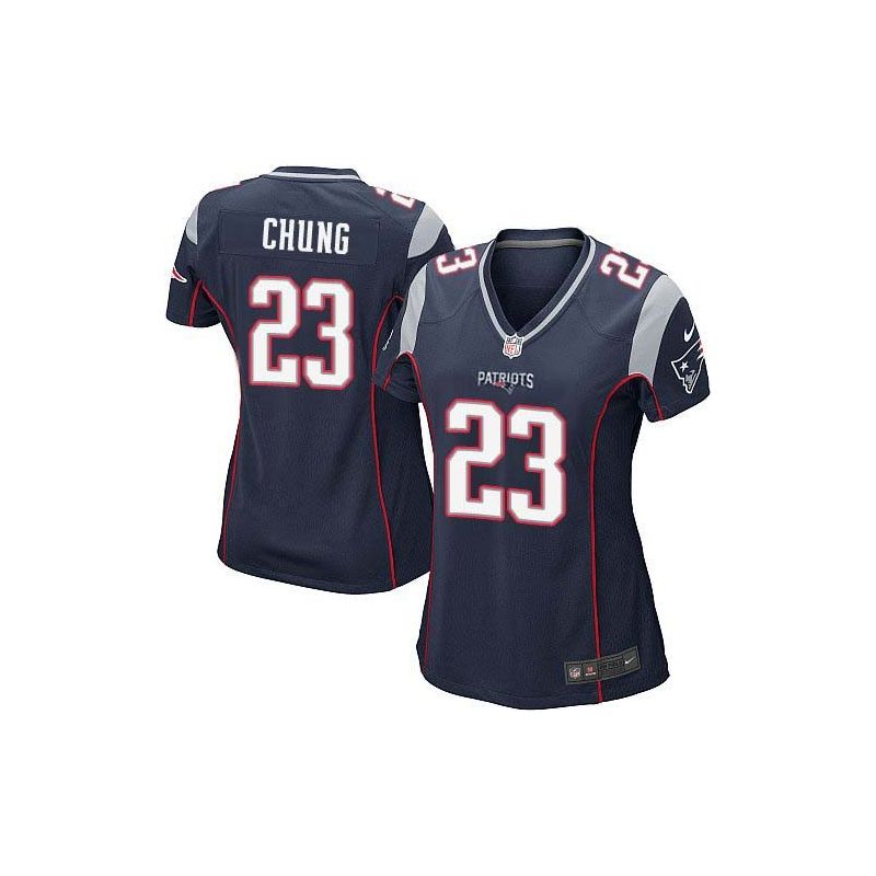 Cheap Patrick Chung Patriots Women Jersey From China Blue Game #23