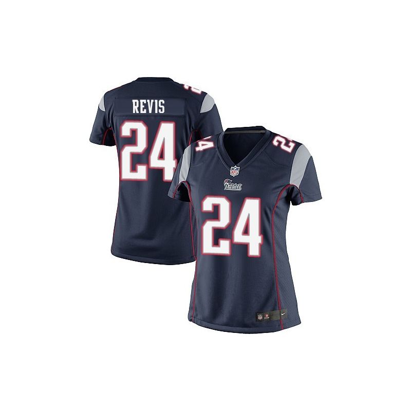 Cheap Darrelle Revis Patriots Women Jersey From China Blue Game #24