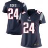 Cheap Darrelle Revis Patriots Women Jersey From China Blue Game #24