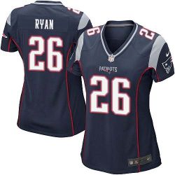 Cheap Logan Ryan Patriots Women Jersey From China Blue Game #26