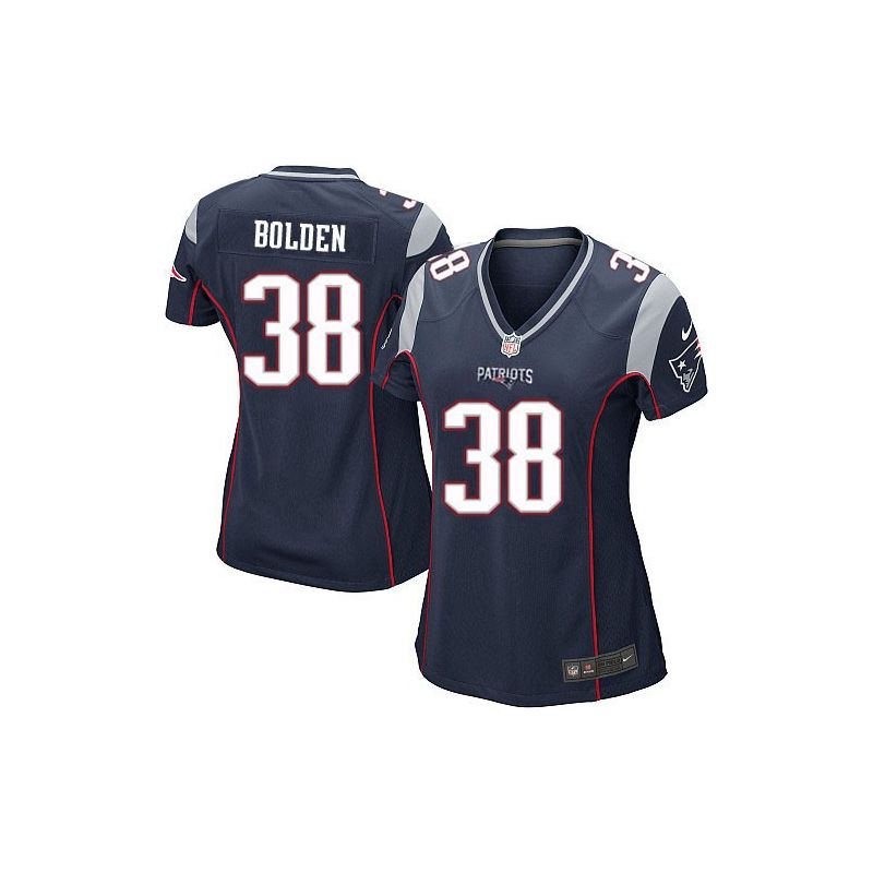 Cheap Brandon Bolden Patriots Women Jersey From China Blue Game #38