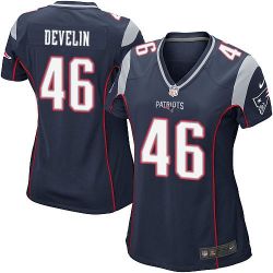 Cheap James Develin Patriots Women Jersey From China Blue Game #46