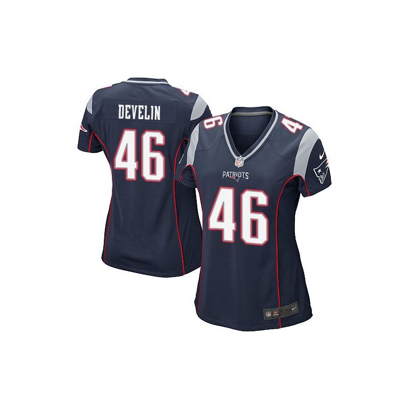 Cheap James Develin Patriots Women Jersey From China Blue Game #46