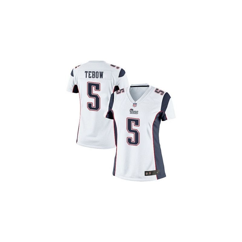 Cheap Tim Tebow Patriots Women Jersey From China White Game #5