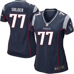 Cheap Nate Solder Patriots Women Jersey From China Blue Game #77