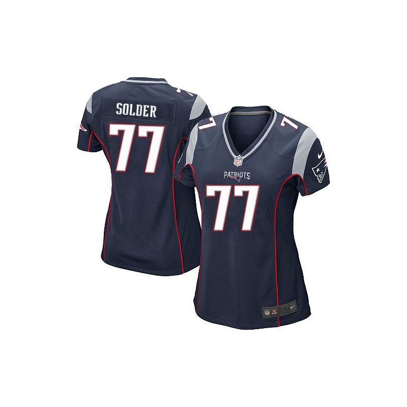 Cheap Nate Solder Patriots Women Jersey From China Blue Game #77