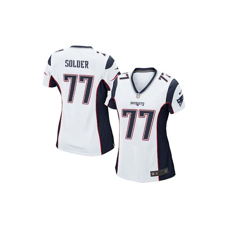 Cheap Nate Solder Patriots Women Jersey From China White Game #77