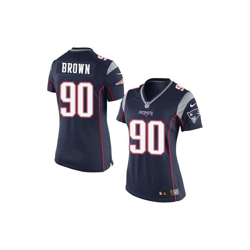 Cheap Malcom Brown Patriots Women Jersey From China Blue Game #90