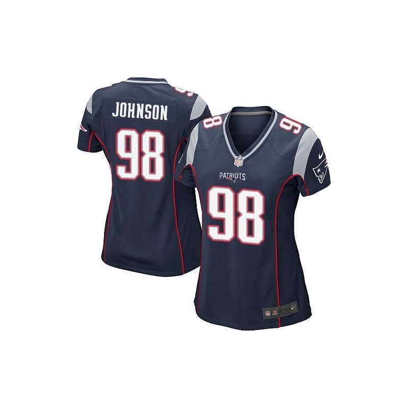 Cheap Antonio Johnson Patriots Women Jersey From China Blue Game #98